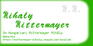mihaly mittermayer business card