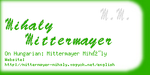 mihaly mittermayer business card